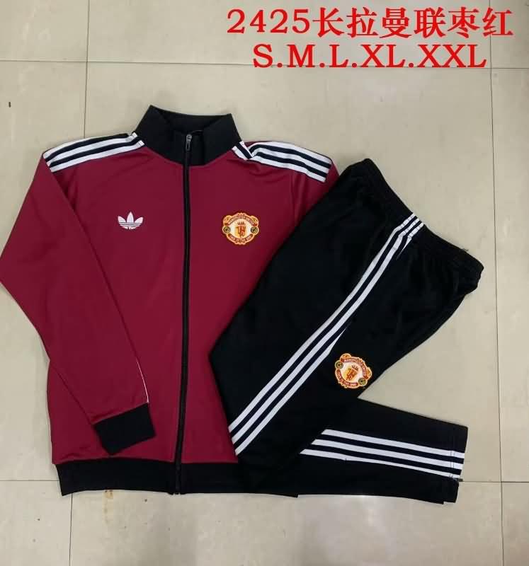 AAA Quality Manchester United 24/25 Red Soccer Tracksuit 07