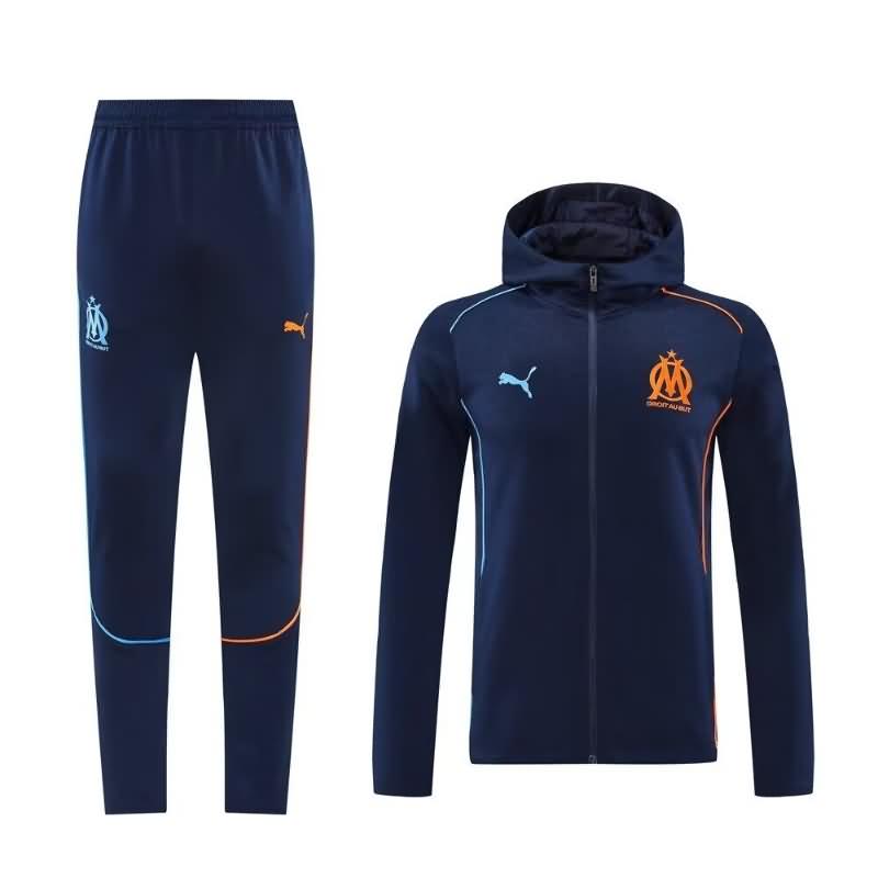 AAA Quality Marseilles 24/25 Dark Blue Soccer Tracksuit 04