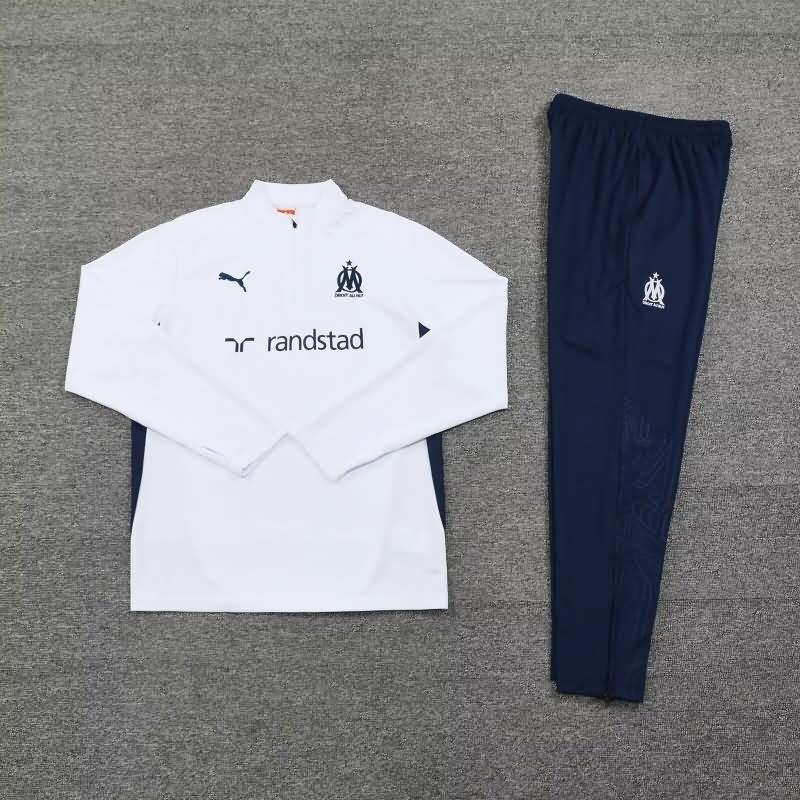 AAA Quality Marseilles 24/25 White Soccer Tracksuit