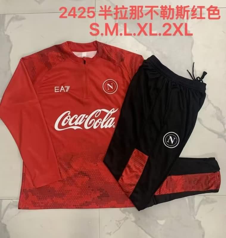 AAA Quality Napoli 24/25 Red Soccer Tracksuit