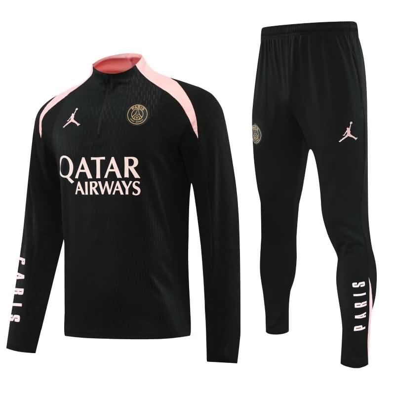 AAA Quality PSG 24/25 Black Soccer Tracksuit 06