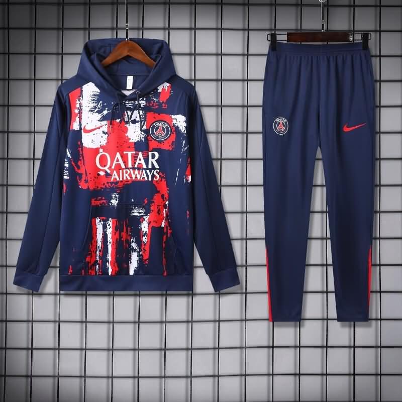 AAA Quality PSG 24/25 Dark Blue Soccer Tracksuit 02