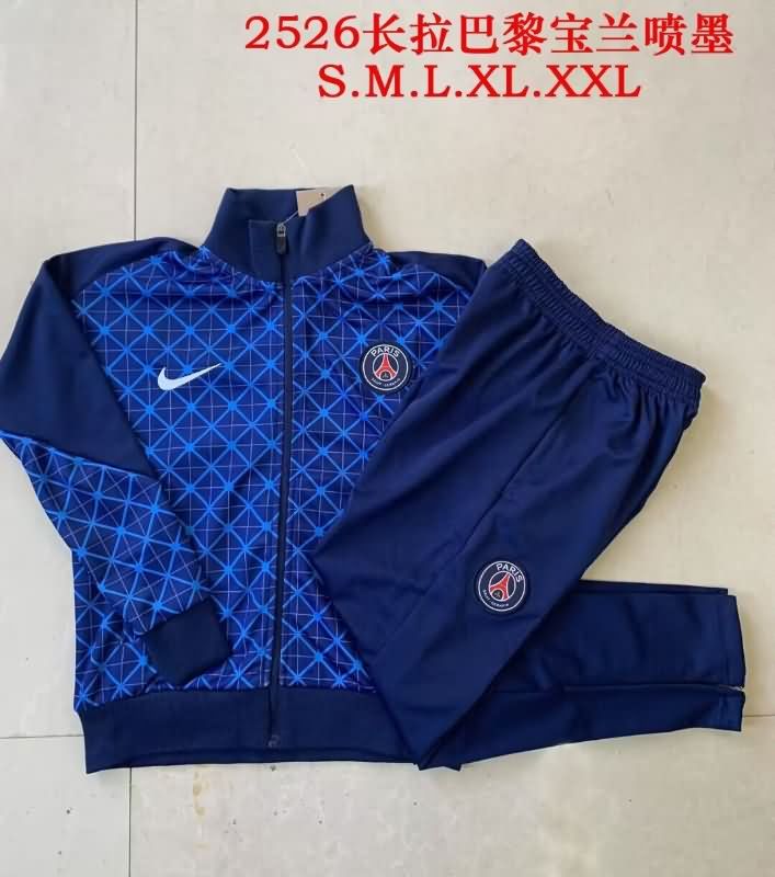 AAA Quality PSG 24/25 Dark Blue Soccer Tracksuit 04