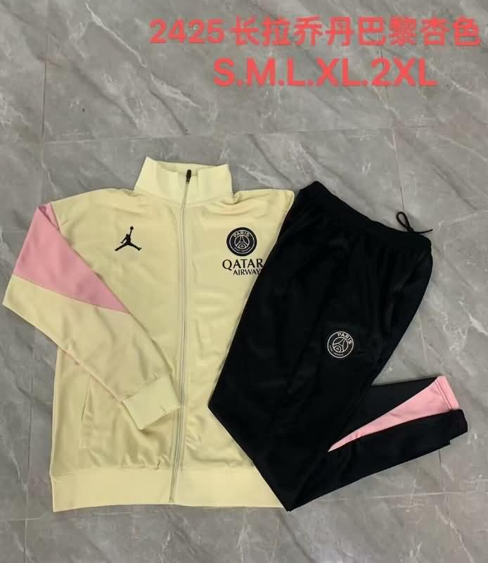 AAA Quality PSG 24/25 Gold Soccer Tracksuit