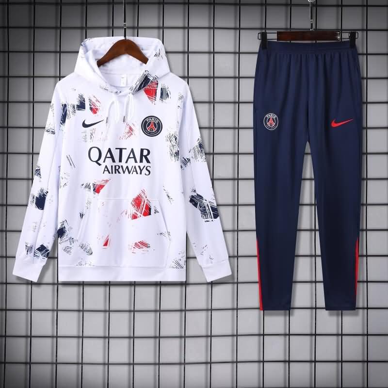 AAA Quality PSG 24/25 White Soccer Tracksuit 04