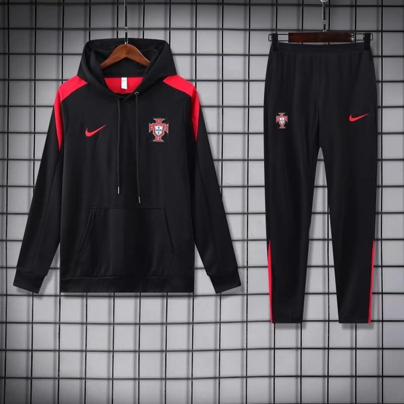 AAA Quality Portugal 2024 Black Soccer Tracksuit 02