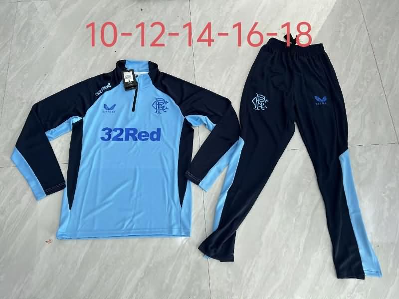 Kids AAA Quality Rangers 24/25 Blue Soccer Tracksuit