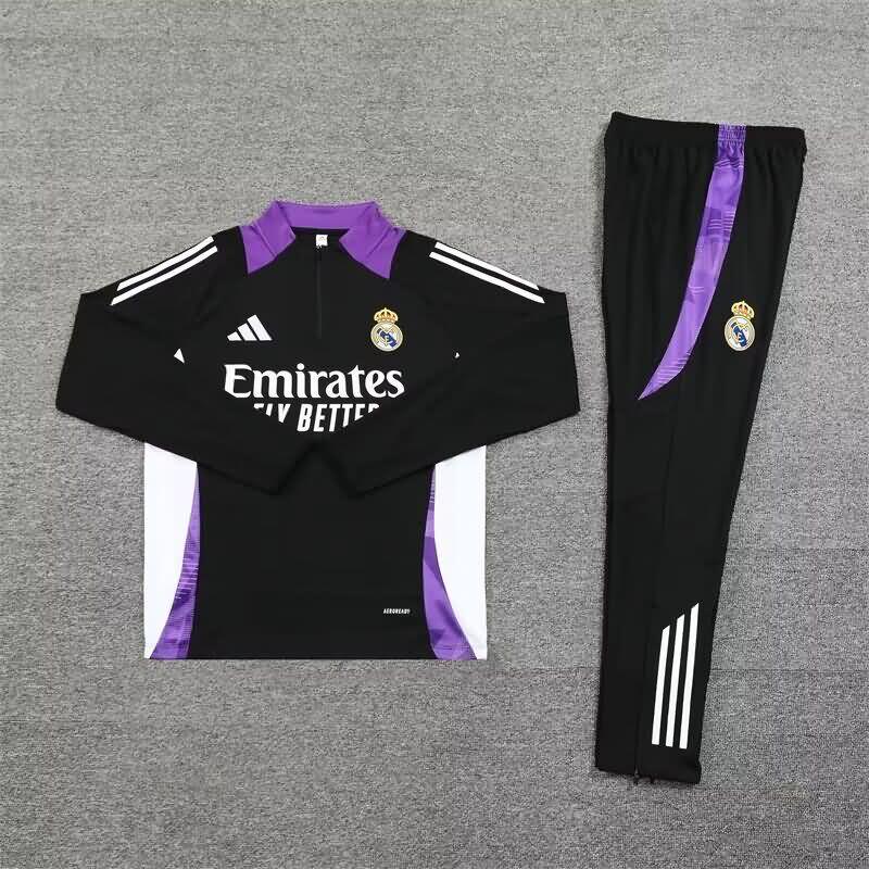 AAA Quality Real Madrid 24/25 Black Soccer Tracksuit 05