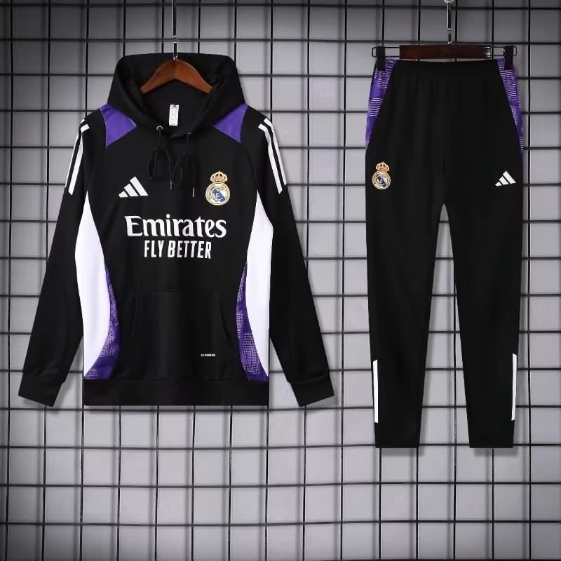 AAA Quality Real Madrid 24/25 Black Soccer Tracksuit 06