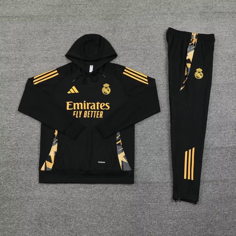 AAA Quality Real Madrid 24/25 Black Soccer Tracksuit 07