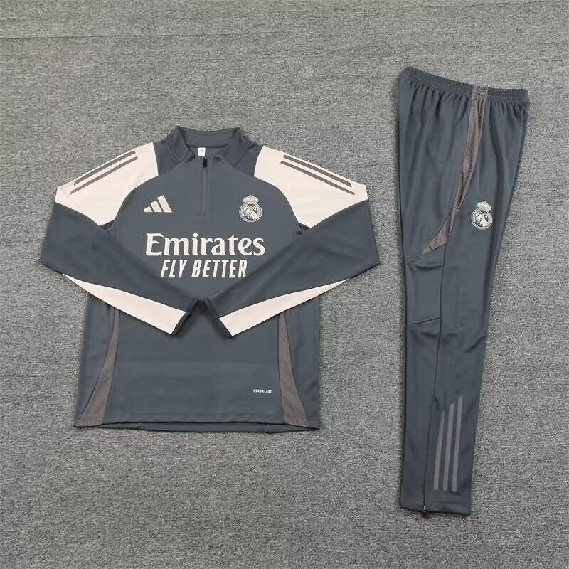 AAA Quality Real Madrid 24/25 Grey Soccer Tracksuit