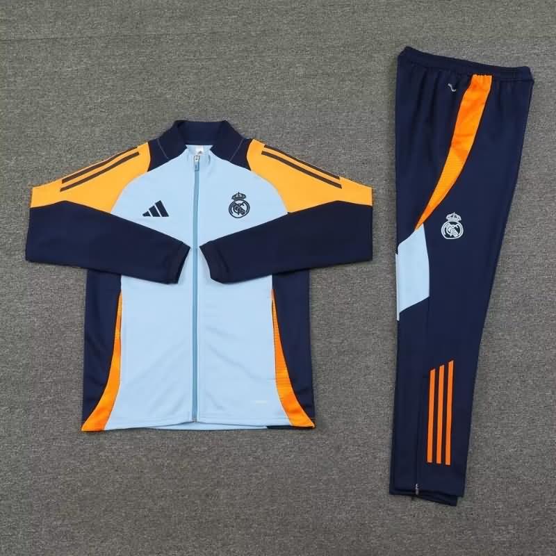 AAA Quality Real Madrid 24/25 Light Blue Soccer Tracksuit