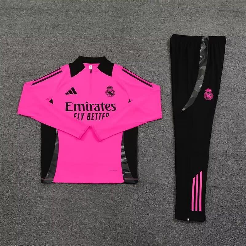 AAA Quality Real Madrid 24/25 Pink Soccer Tracksuit 02