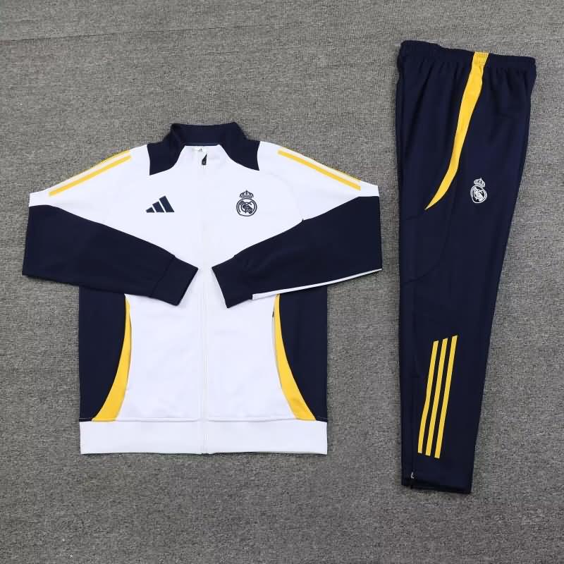 AAA Quality Real Madrid 24/25 White Soccer Tracksuit
