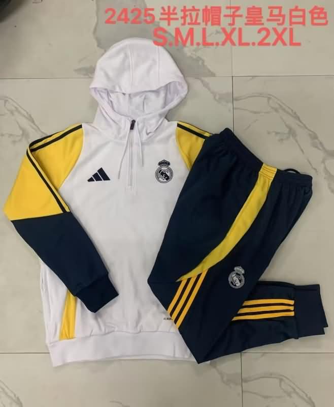 AAA Quality Real Madrid 24/25 White Soccer Tracksuit 07