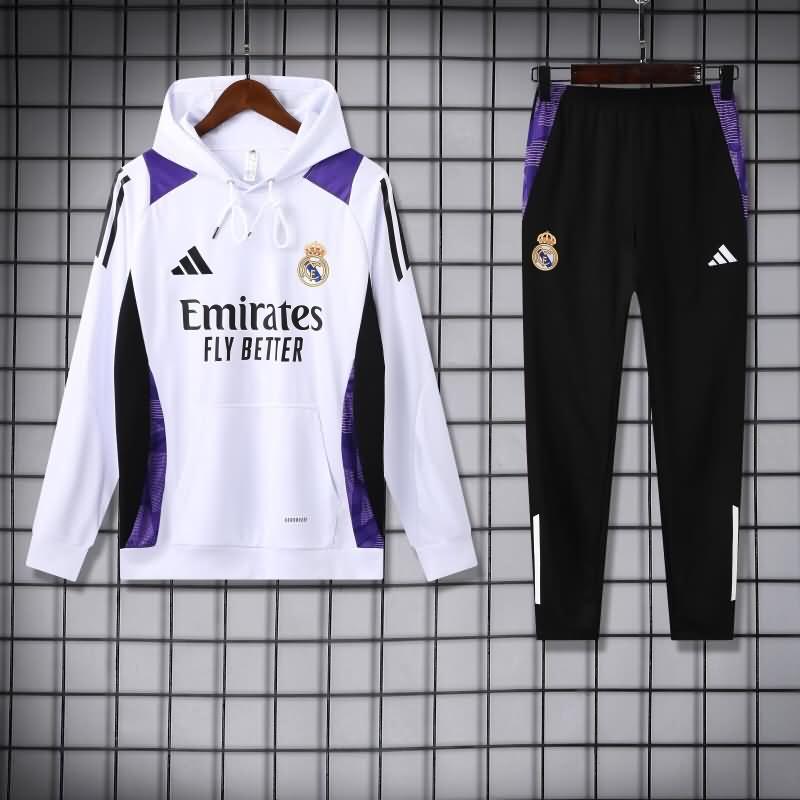 AAA Quality Real Madrid 24/25 White Soccer Tracksuit 08