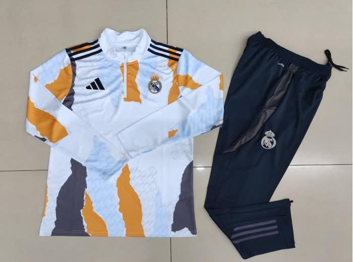 AAA Quality Real Madrid 24/25 White Soccer Tracksuit 09