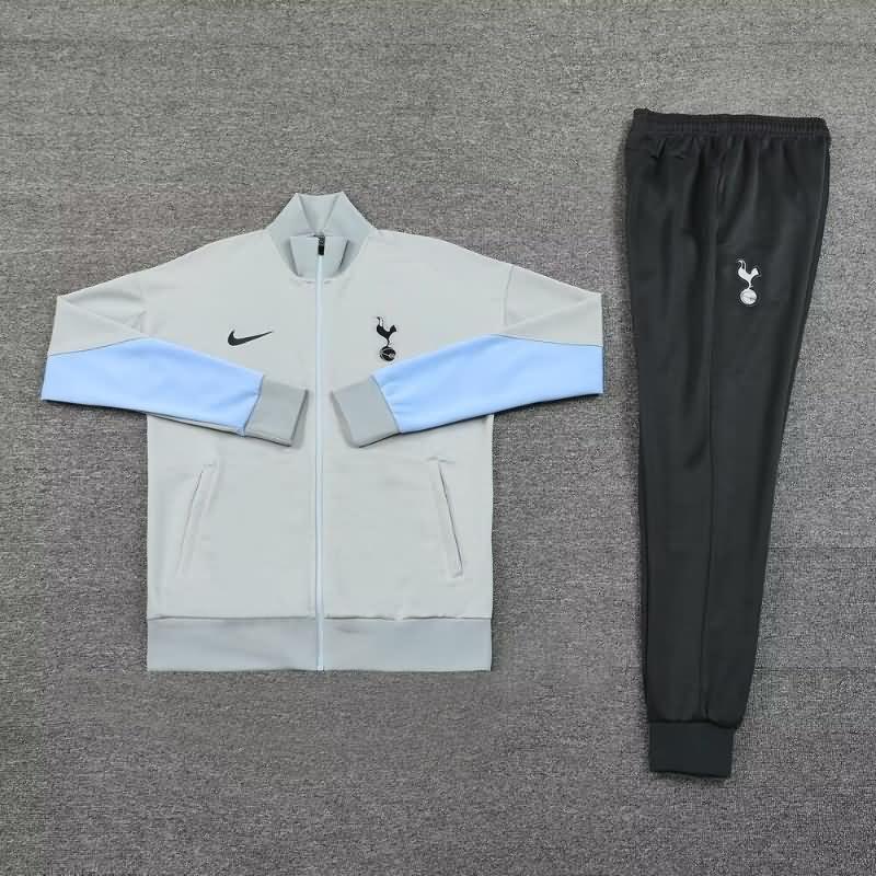 AAA Quality Tottenham 24/25 Grey Soccer Tracksuit 02