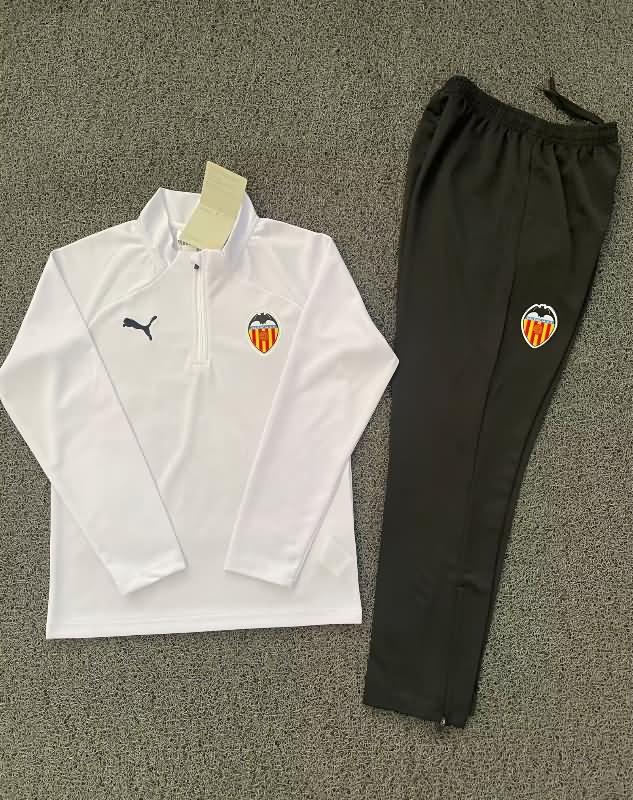 AAA Quality Valencia 24/25 White Soccer Tracksuit