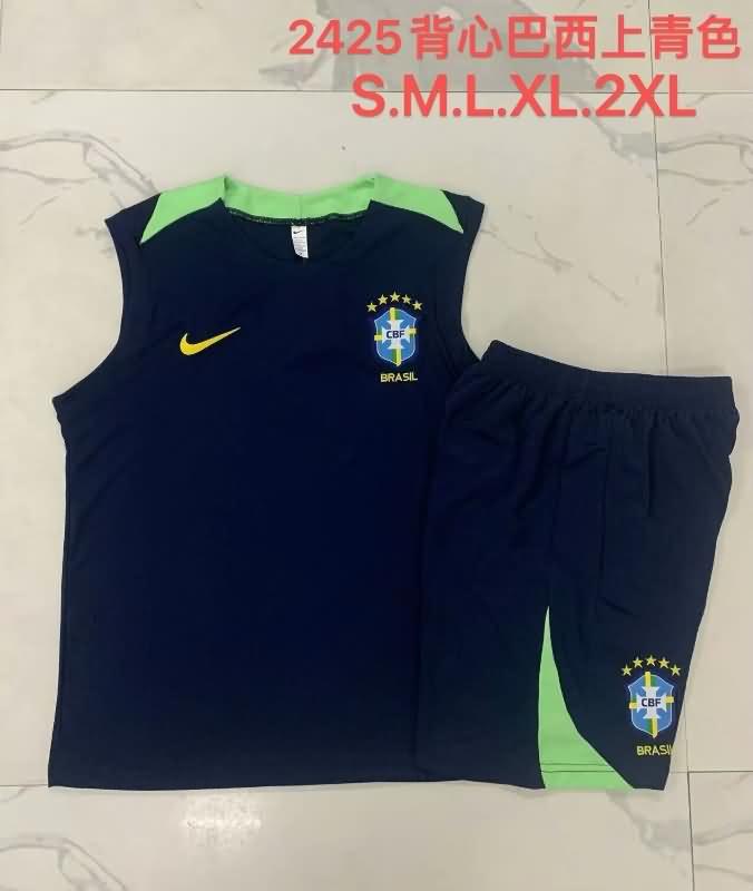 AAA Quality Brazil 2024 Dark Blue Soccer Training Sets