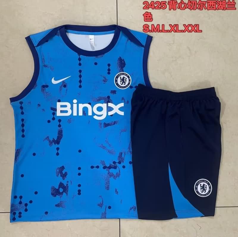 AAA Quality Chelsea 24/25 Blue Soccer Training Sets 02