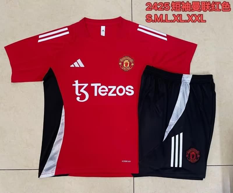 AAA Quality Manchester United 24/25 Red Soccer Training Sets