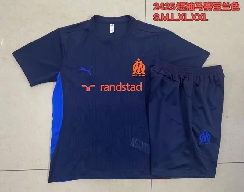 AAA Quality Marseilles 24/25 Dark Blue Soccer Training Sets