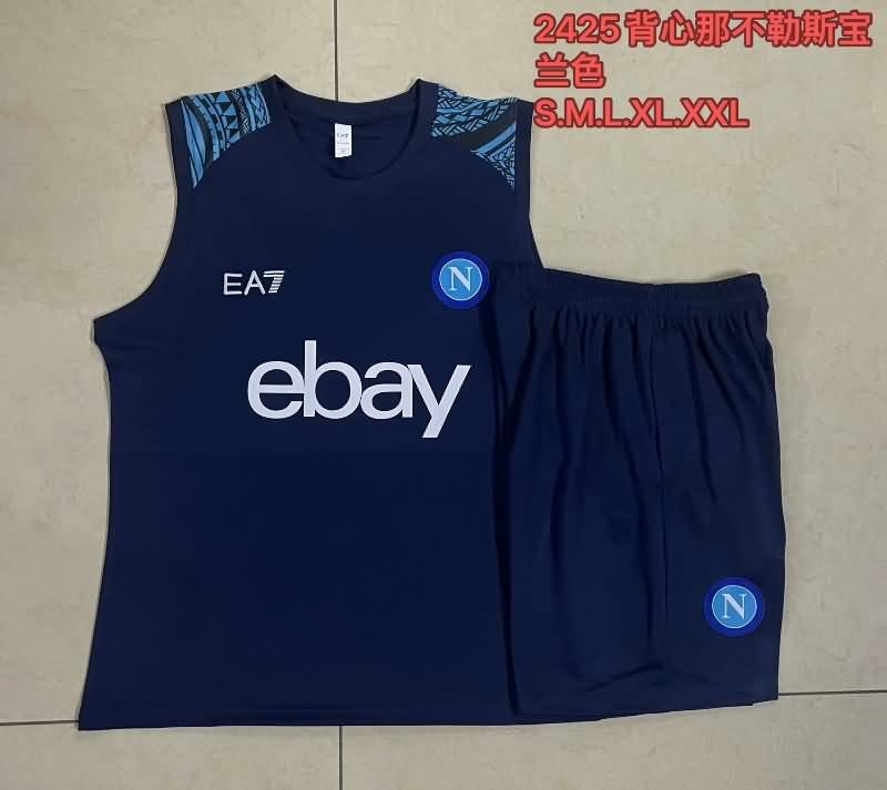 AAA Quality Napoli 24/25 Dark Blue Soccer Training Sets