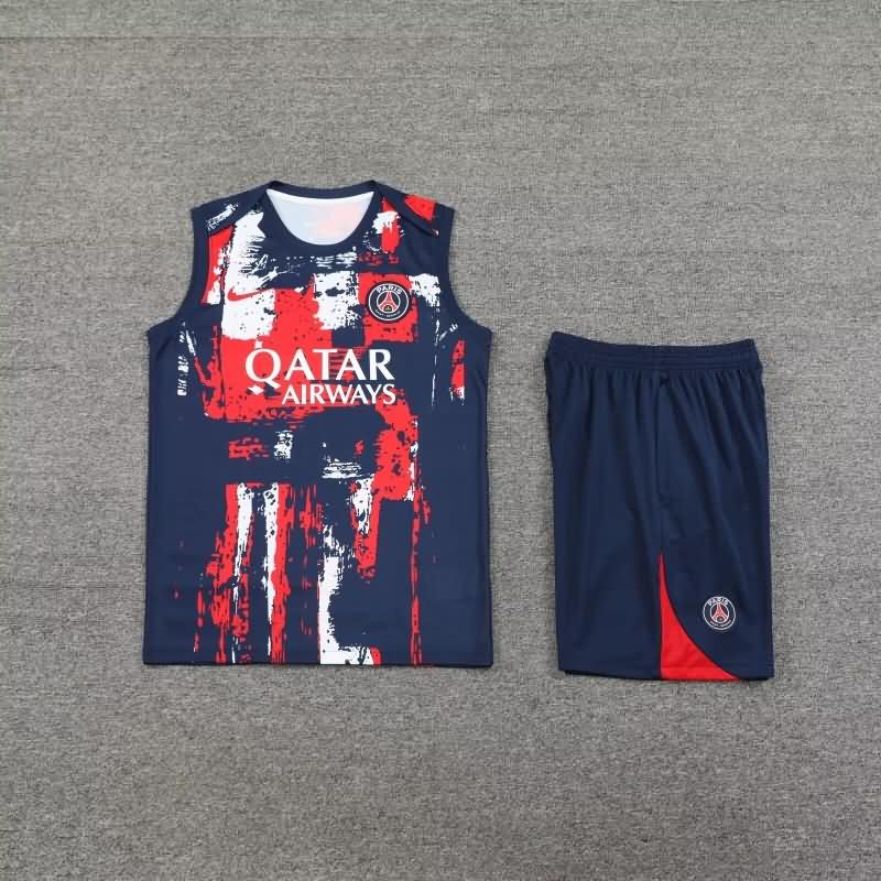 AAA Quality Paris St German 24/25 Dark Blue Soccer Training Sets