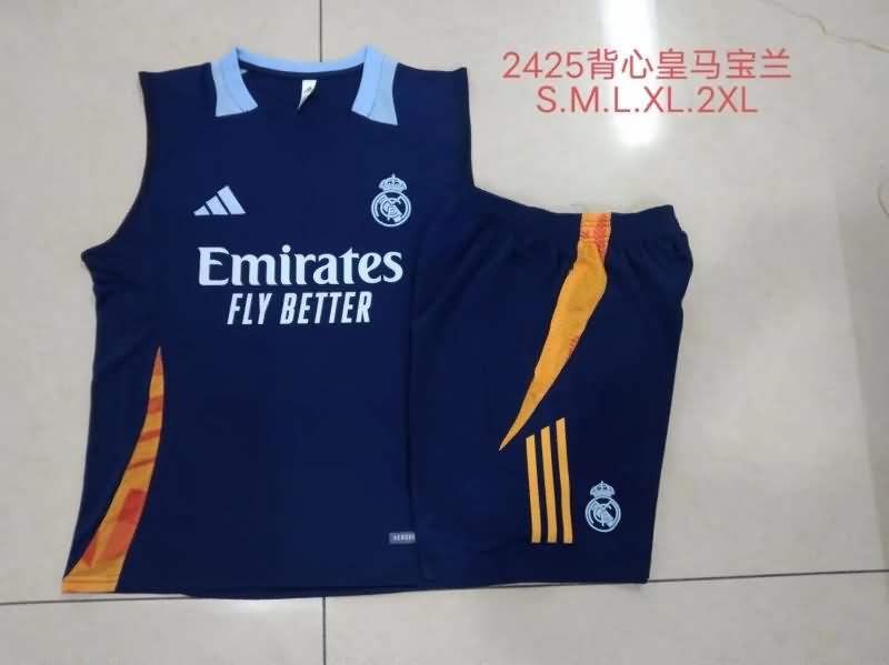 AAA Quality Real Madrid 24/25 Dark Blue Soccer Training Sets 04