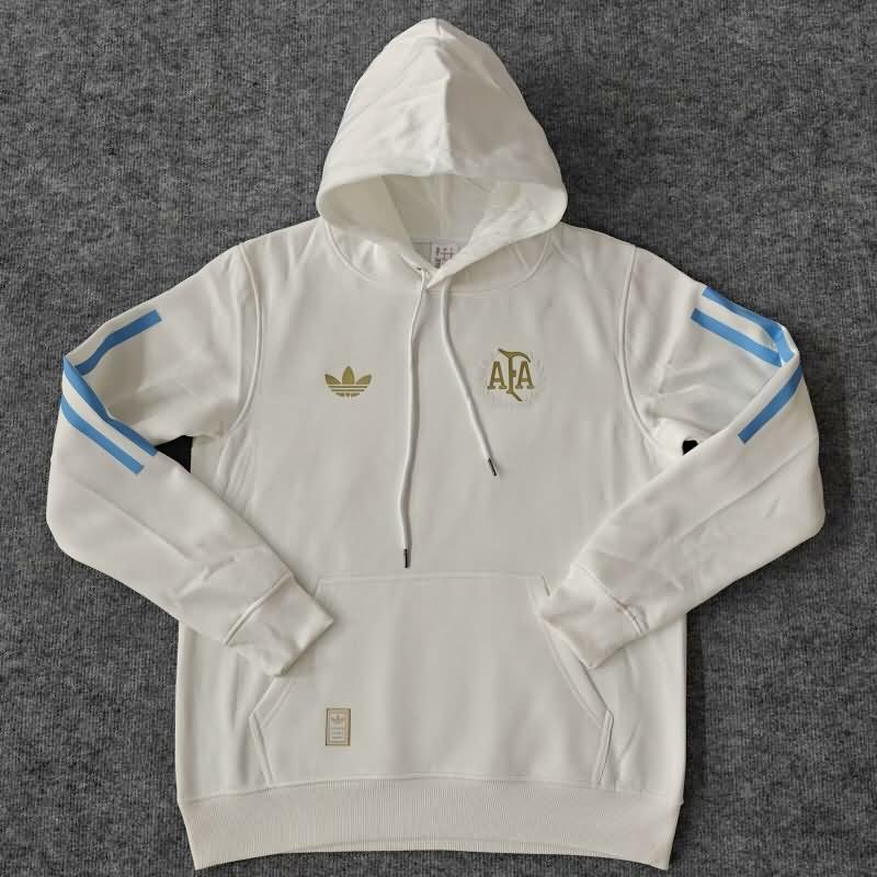 AAA Quality Argentina 2024 White Soccer Hoodies