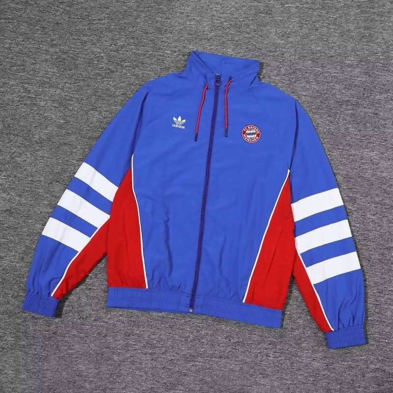 AAA Quality Bayern Munich 24/25 Blue Soccer Windbreaker