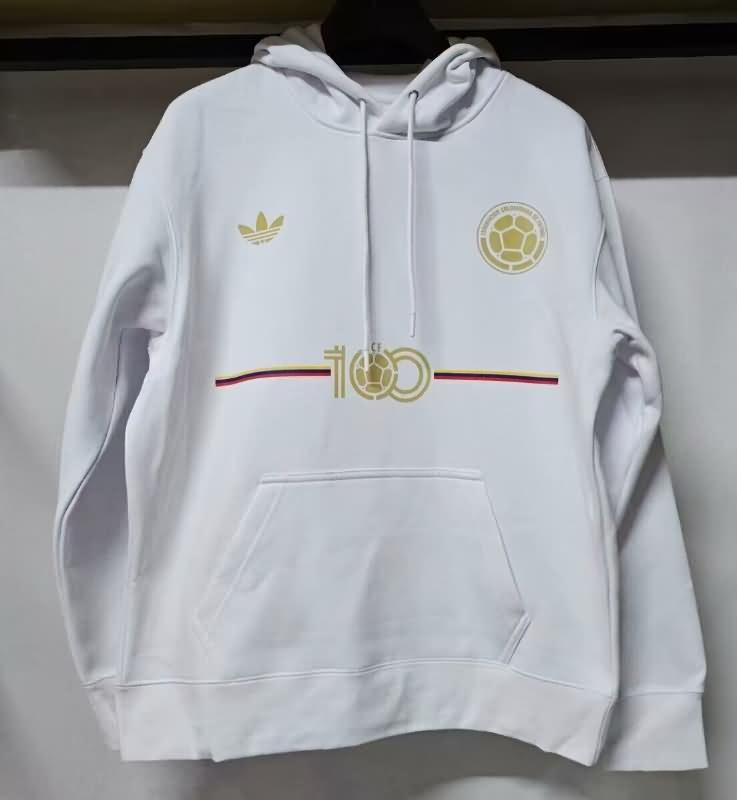 AAA Quality Colombia 100th Anniversary White Soccer Hoodies