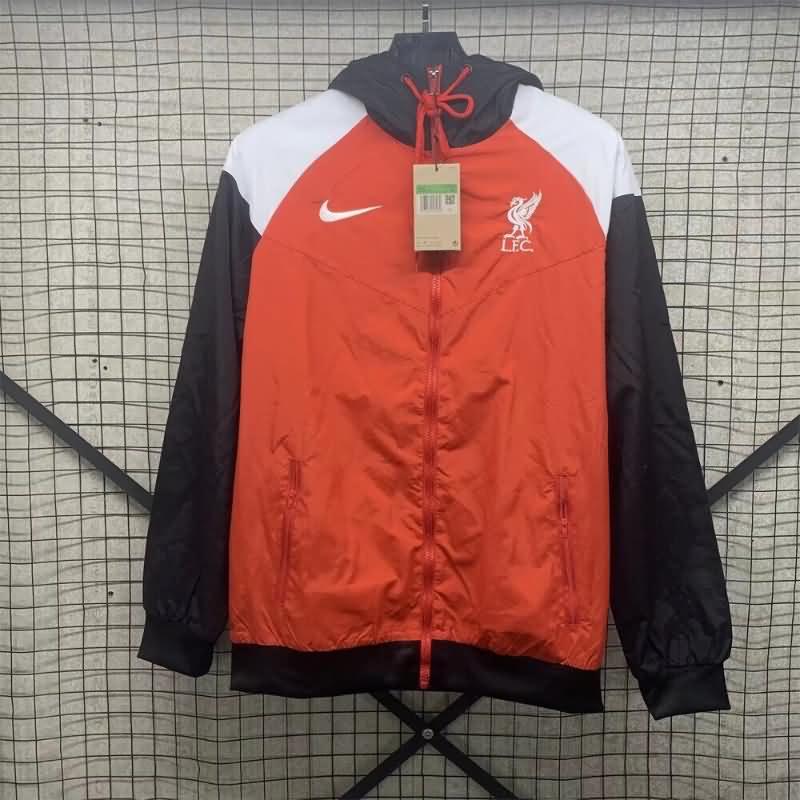 AAA Quality Liverpool 24/25 Red Soccer Windbreaker