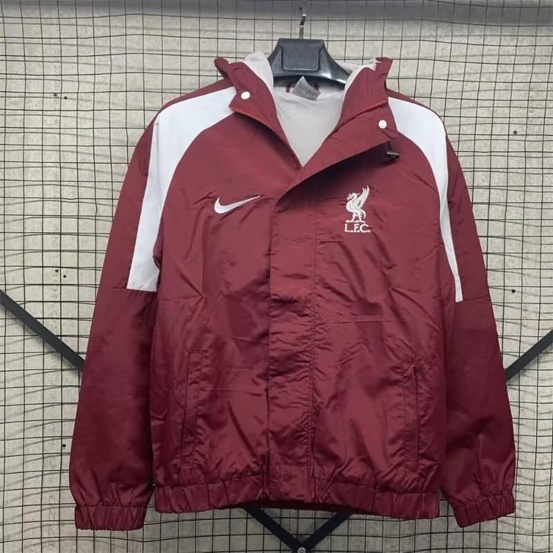 AAA Quality Liverpool 24/25 Red Soccer Windbreaker 02