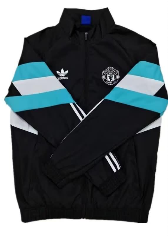 AAA Quality Manchester United 24/25 Black Soccer Windbreaker 02