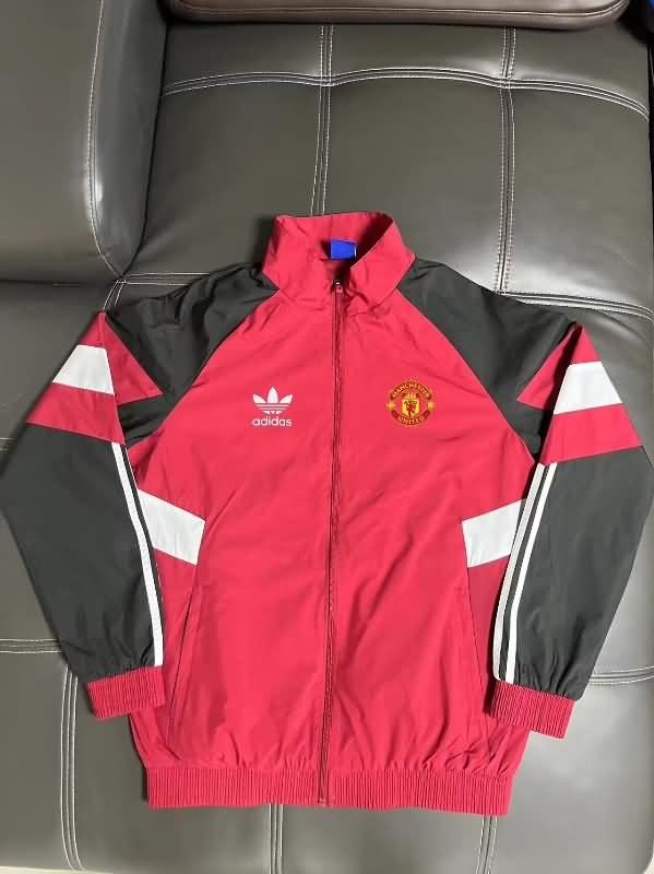 AAA Quality Manchester United 24/25 Red Soccer Windbreaker