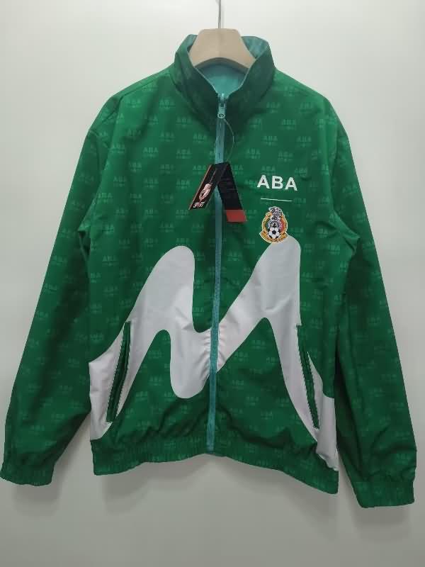 AAA Quality Mexico 2024 Green Reversible Soccer Windbreaker