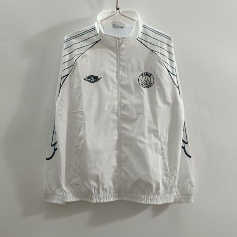 AAA Quality Paris St German 24/25 White Soccer Windbreaker