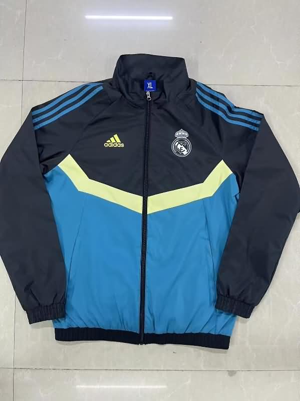 AAA Quality Real Madrid 24/25 Blue Soccer Windbreaker