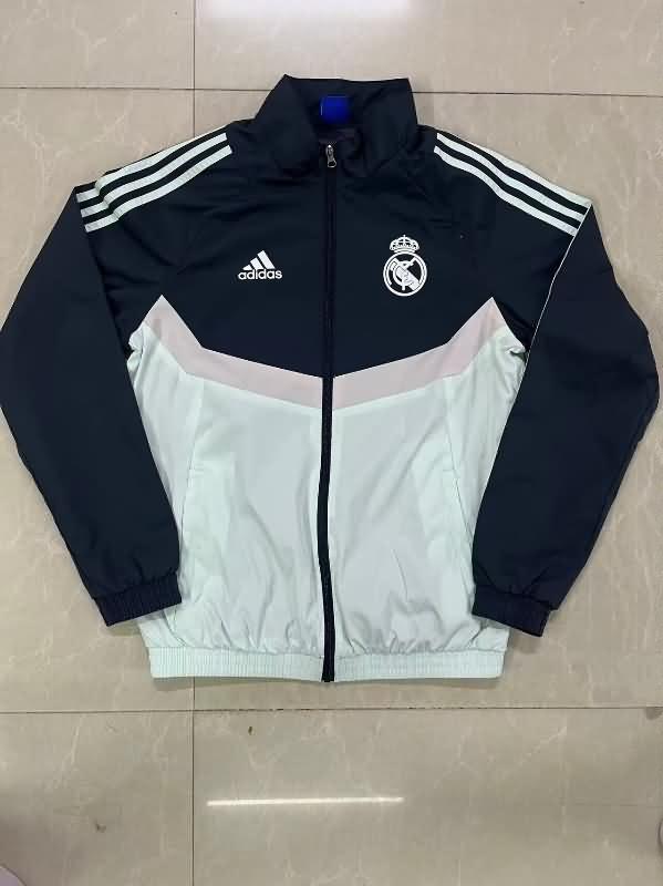 AAA Quality Real Madrid 24/25 Light Green Soccer Windbreaker