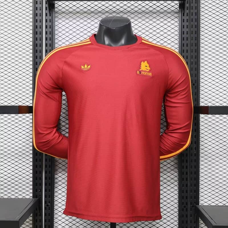 AAA Quality AS Roma 25/26 Red Long Sleeve Soccer Jersey AAA Quality AS Roma 25/26 Red Long Sleeve Soccer Jersey