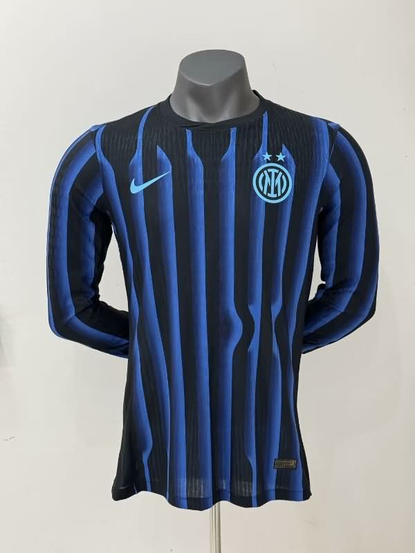 AAA Quality Inter Milan 25/26 Home Long Sleeve Soccer Jersey (Player) Leaked