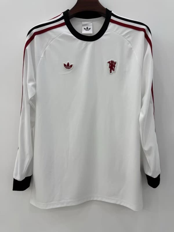 AAA Quality Manchester United 25/26 White Long Sleeve Soccer Jersey AAA Quality Manchester United 25/26 White Long Sleeve Soccer Jersey
