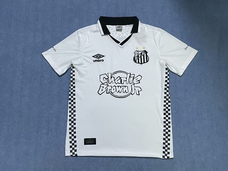 AAA Quality Santos 2025 White Soccer Jersey