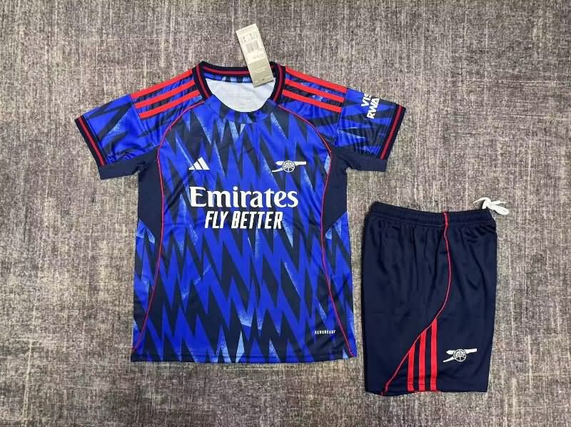 Kids Arsenal 25/26 Away Soccer Jersey And Shorts Leaked