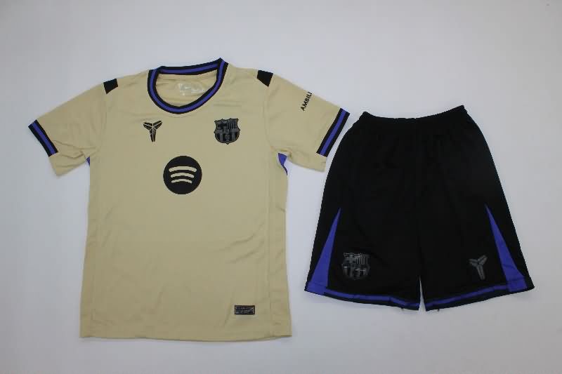 Kids Barcelona 25/26 Away Soccer Jersey And Shorts Kids Barcelona 25/26 Away Soccer Jersey And Shorts