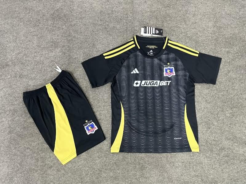 Kids Colo Colo 2025 Away Soccer Jersey And Shorts