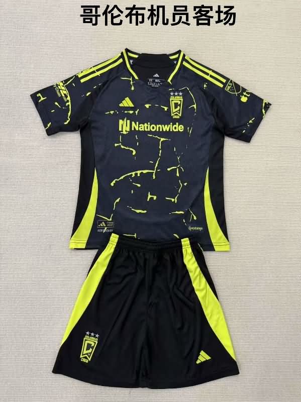 Kids Columbus Crew 2025 Away Soccer Jersey And Shorts