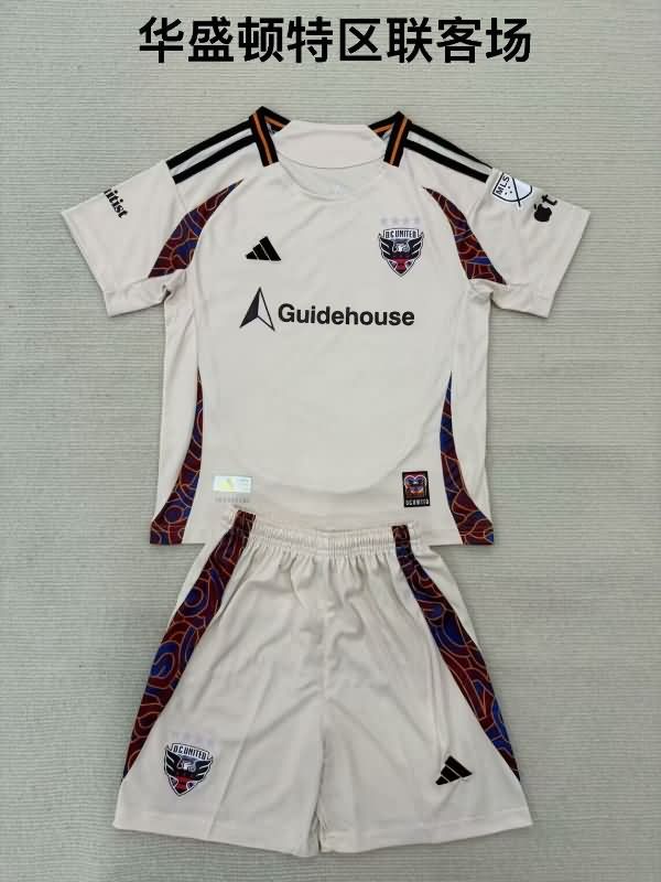 Kids DC United 2025 Away Soccer Jersey And Shorts